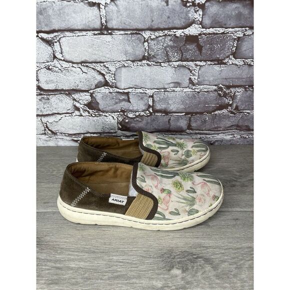 Ariat Ryden Cactus Flamingo Print Slip On Casual Shoes Women’s Sz 8.5B US/39EU - Picture 3 of 16